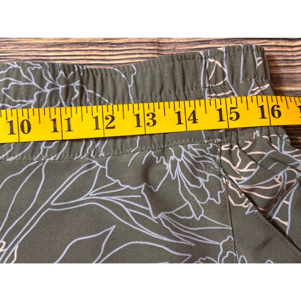 Columbia Skort Womens L Green Floral Elastic Waist Hiking Golf Active XK7140 - Picture 6 of 11